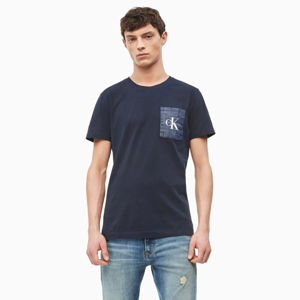 Calvin Klein pánské tmavě modré tričko Pocket